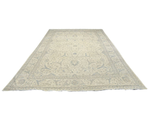 13x19 Zeigler Beige Afghan Hand Knotted Wool Area Rug